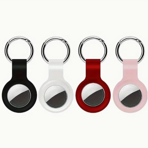 Air Tag Silicone Keychains  for Pets or Bags 4 Pack NWT - Picture 1 of 3